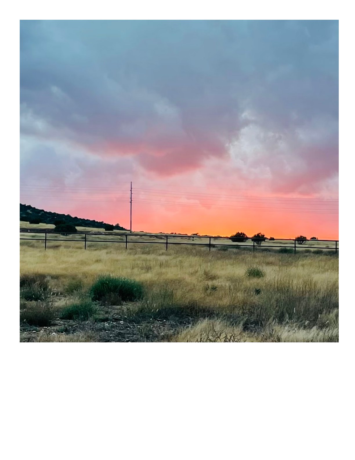 Colorful sunset over Chino Valley